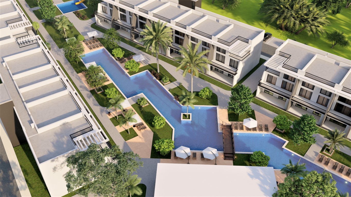 Project of a modern residential complex in Northern Cyprus in the area of Famagusta, apartment layout 1+1, 2+1 - Фото 3