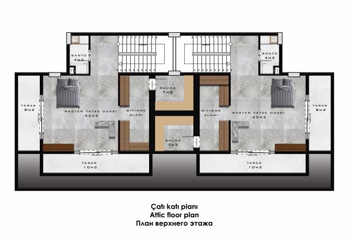 Complex villas 3+1 in Tepe with swimming pool and mountain views - Фото 35