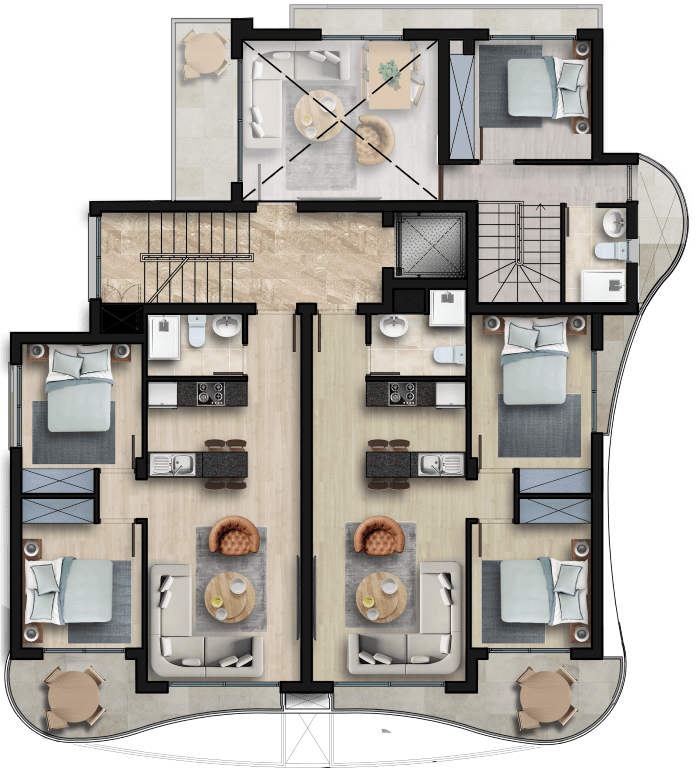 New modern project in Northern Cyprus, Famagusta area - Фото 7