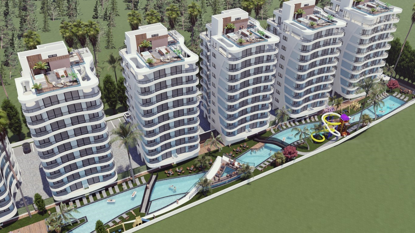 New high-rise residential complex in Northern Cyprus, with 2+1 and 3+1 apartments, Tatlisu district - Фото 2