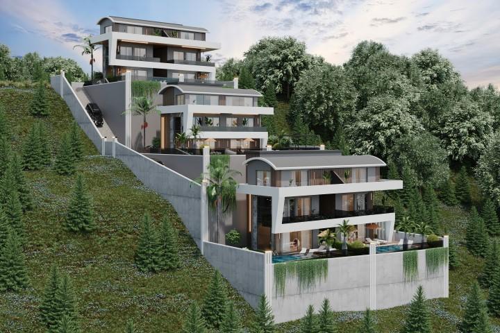 Complex villas 3+1 in Tepe with swimming pool and mountain views - Фото 2