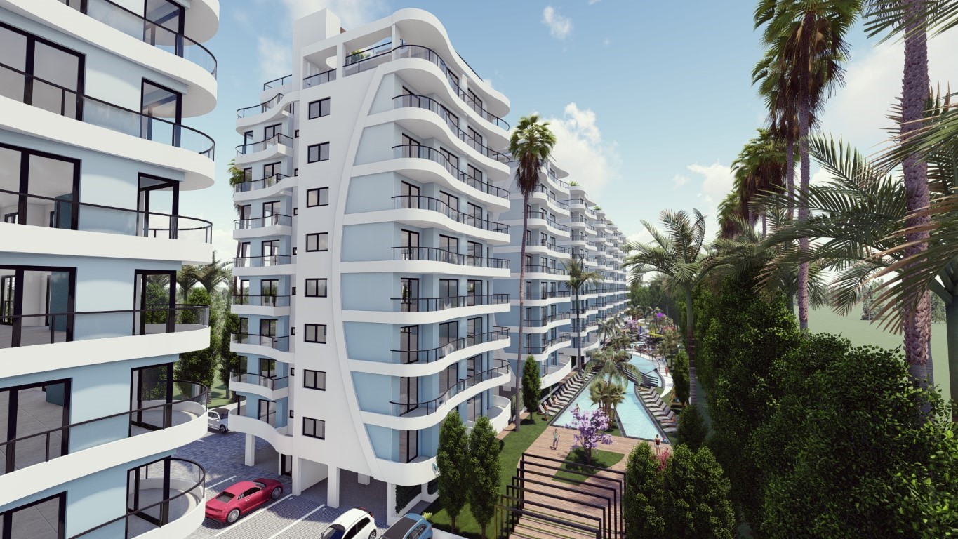 New high-rise residential complex in Northern Cyprus, with 2+1 and 3+1 apartments, Tatlisu district - Фото 11