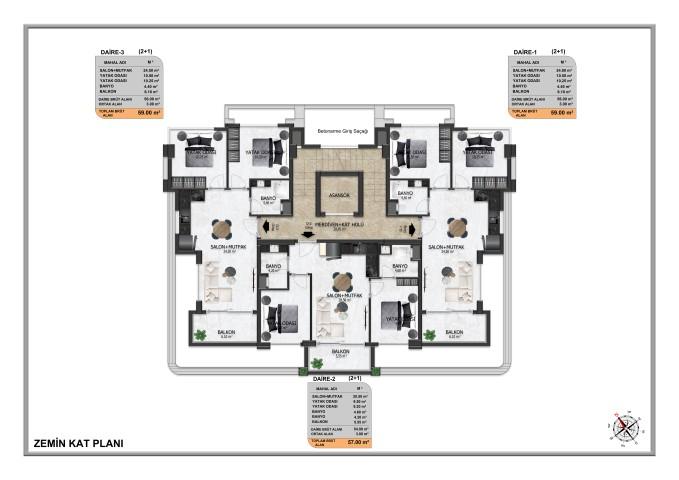 New project under construction with various layouts, Oba district - Фото 30