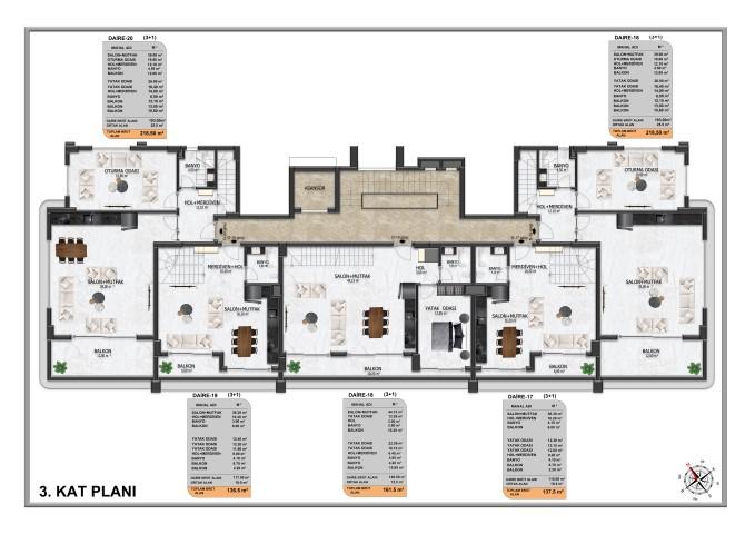 New project in Oba district with modern infrastructure and plans 1+1, 2+1 and 3+1 - Фото 38