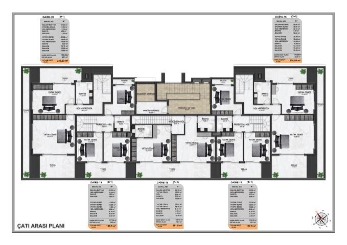 New project in Oba district with modern infrastructure and plans 1+1, 2+1 and 3+1 - Фото 40