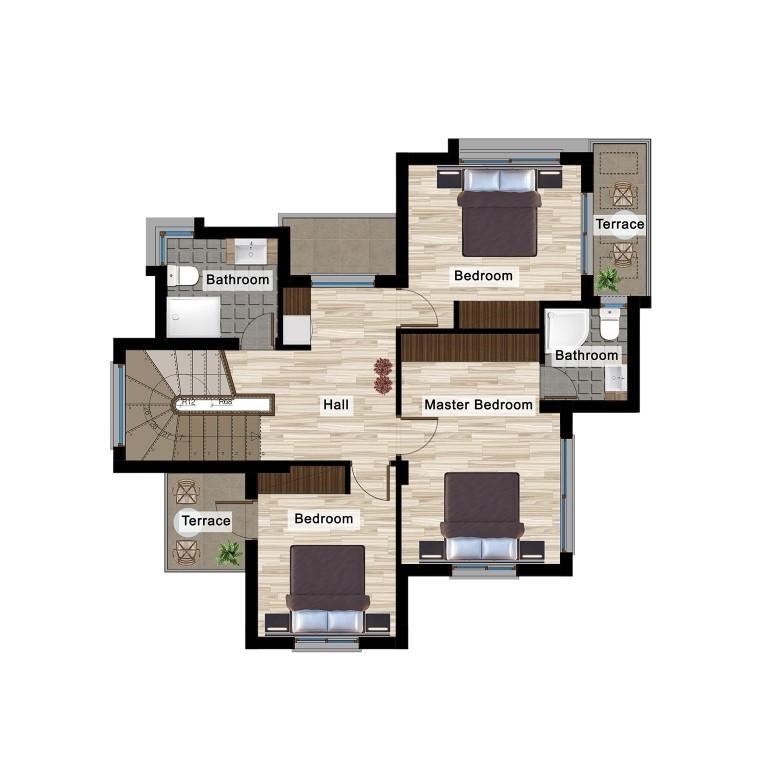 Design of new villas in Northern Cyprus with 3+1 apartments with a floor area of 195 m2, district of Iskele - Фото 17