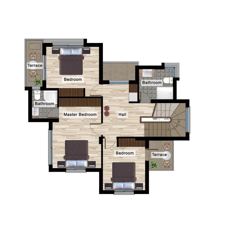 Design of new villas in Northern Cyprus with 3+1 apartments with a floor area of 195 m2, district of Iskele - Фото 16