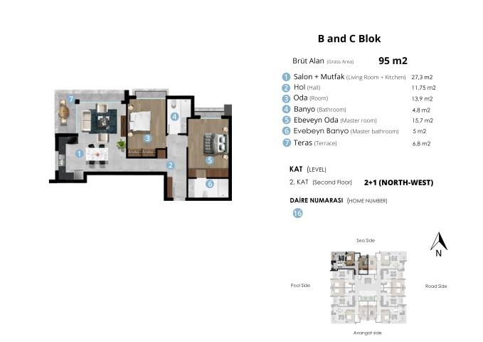 New modern project in Northern Cyprus, Kyrenia, with plans 1+1, 2+1 and 3+1 - Фото 24