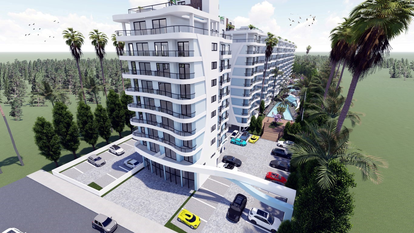 New high-rise residential complex in Northern Cyprus, with 2+1 and 3+1 apartments, Tatlisu district - Фото 10