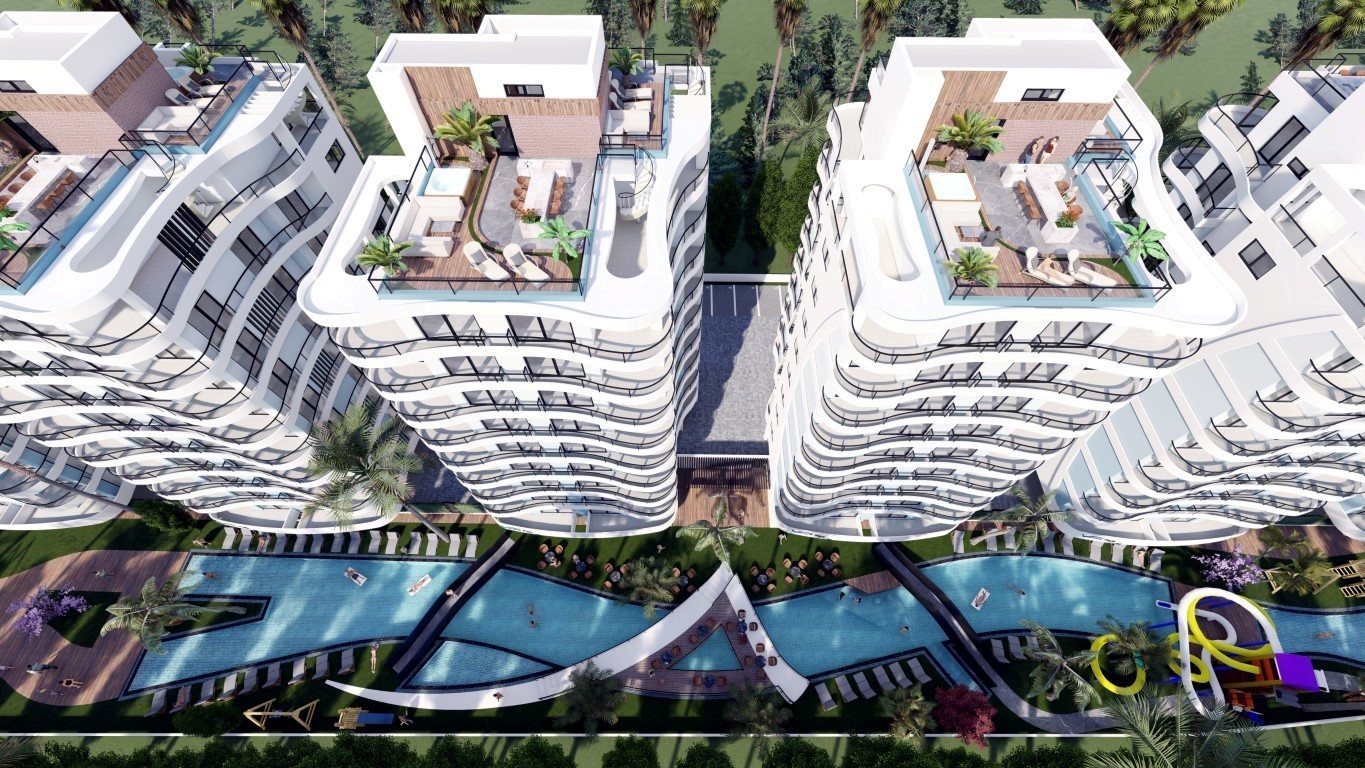 New high-rise residential complex in Northern Cyprus, with 2+1 and 3+1 apartments, Tatlisu district - Фото 8