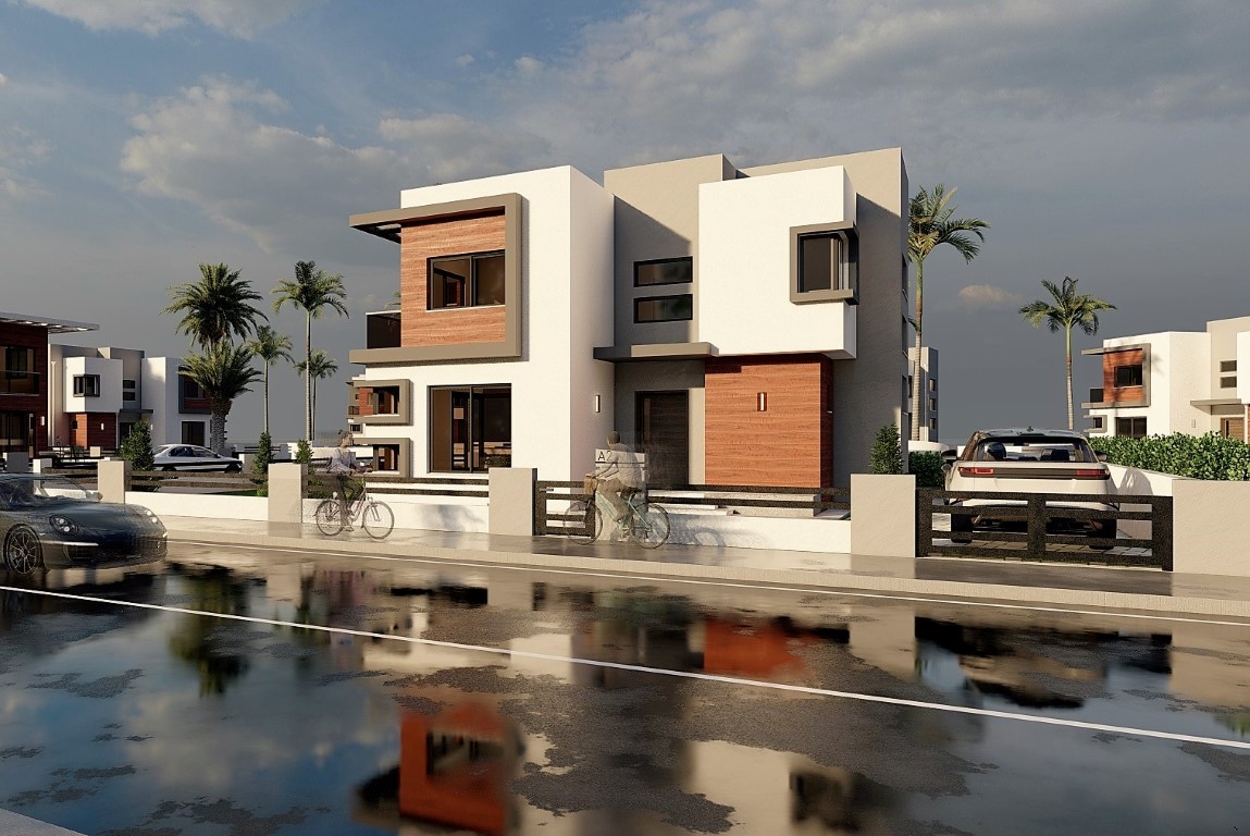 Design of new villas in Northern Cyprus with 3+1 apartments with a floor area of 195 m2, district of Iskele - Фото 6