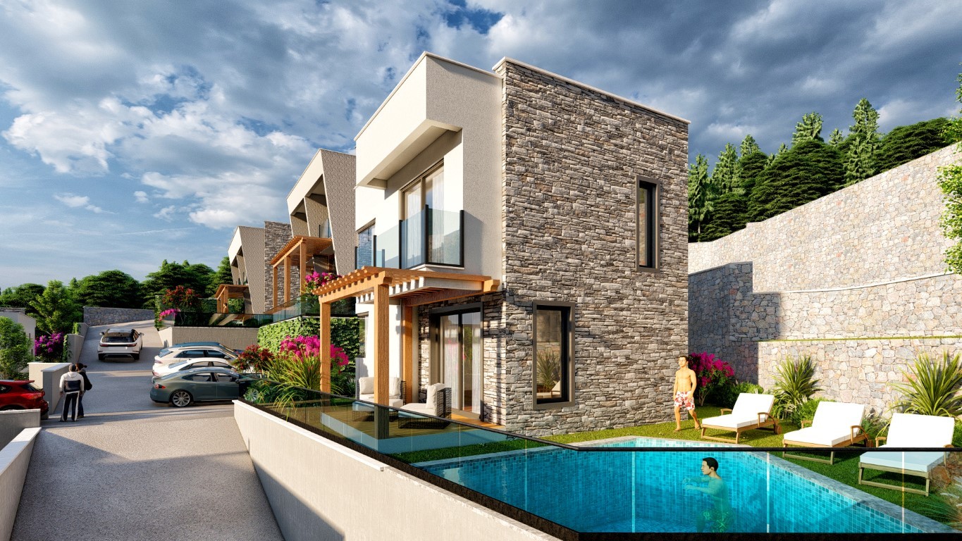 Complex villas planning 2+1, 3+1, 4+1 in Bodrum, with own pool - Фото 10