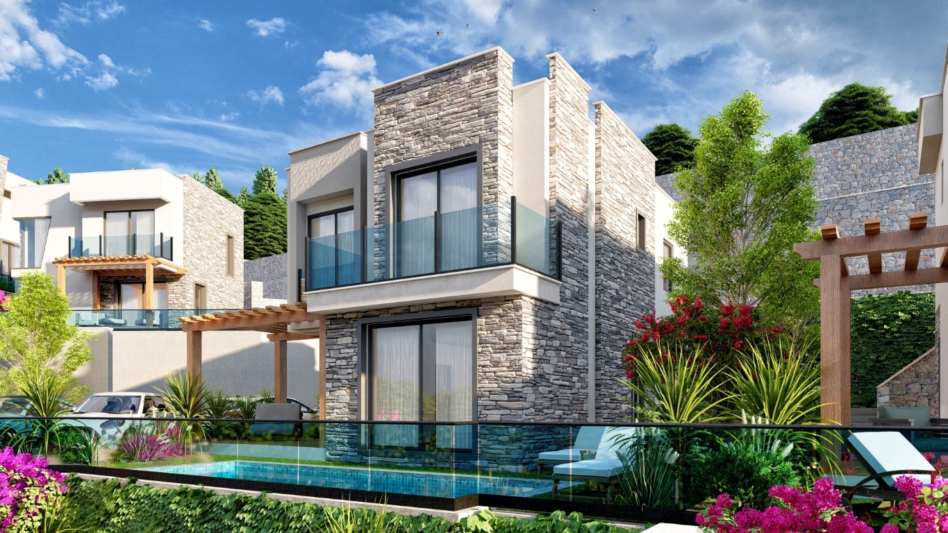 Complex villas planning 2+1, 3+1, 4+1 in Bodrum, with own pool - Фото 9