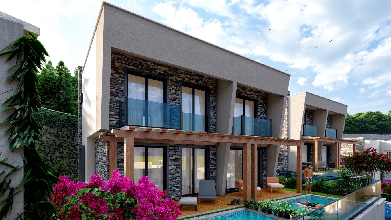 Complex villas planning 2+1, 3+1, 4+1 in Bodrum, with own pool - Фото 13