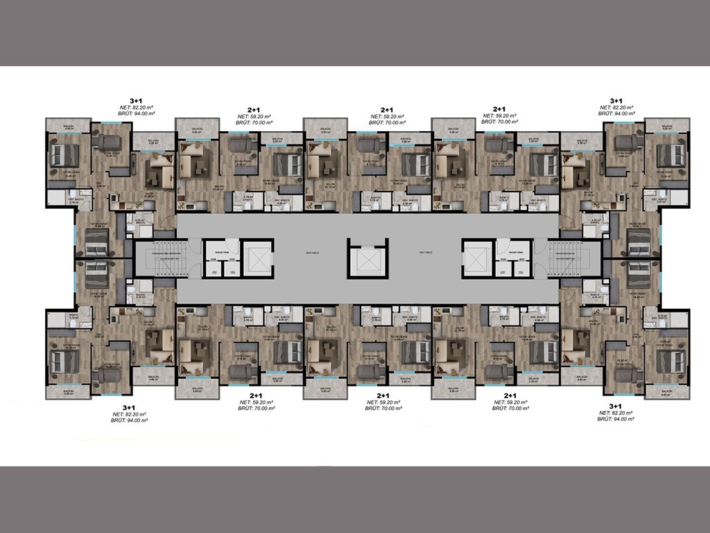 New cozy residential complex in the Erdemley area, 2+1, 3+1 apartments - Фото 14