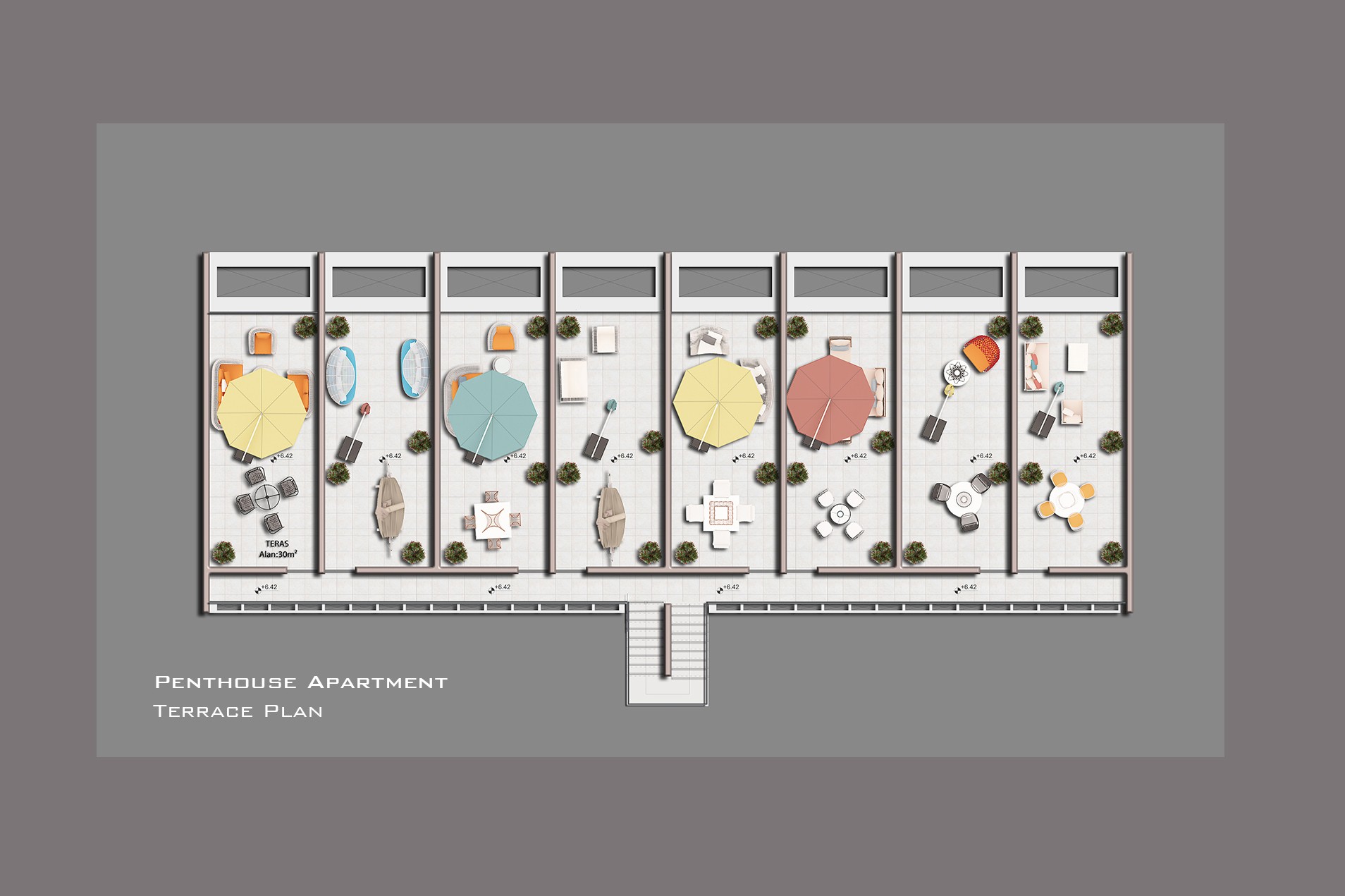 New project in Northern Cyprus elite class apartment floor plan 35 m2 - Фото 15