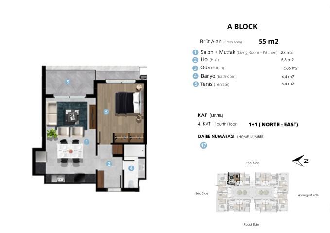 New modern project in Northern Cyprus, Kyrenia, with plans 1+1, 2+1 and 3+1 - Фото 22