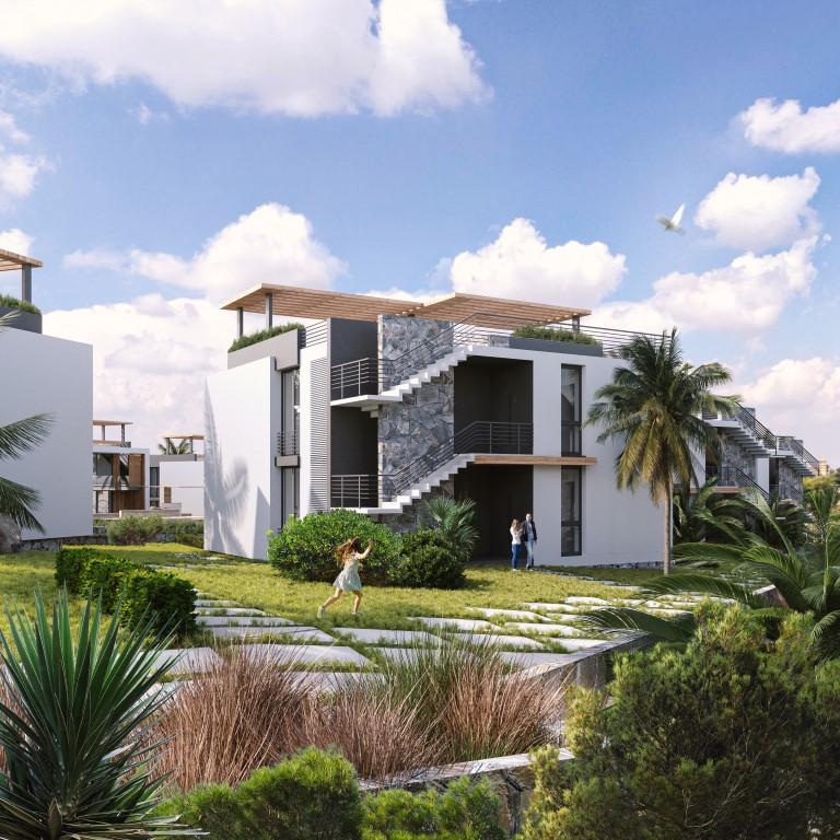 New project of villas and apartments in Northern Cyprus with sea view, Kyrenia town - Фото 9