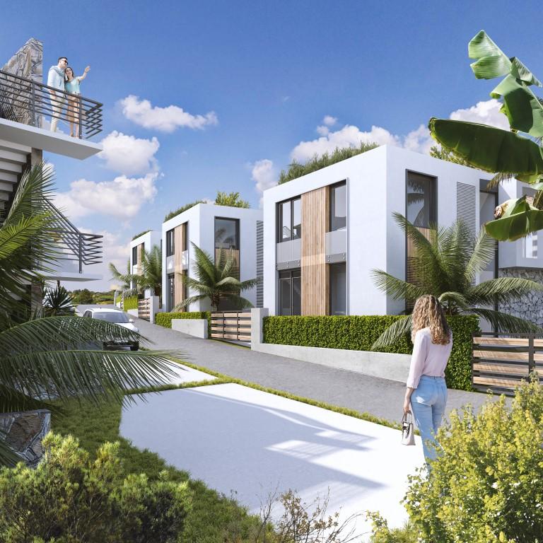 New project of villas and apartments in Northern Cyprus with sea view, Kyrenia town - Фото 7