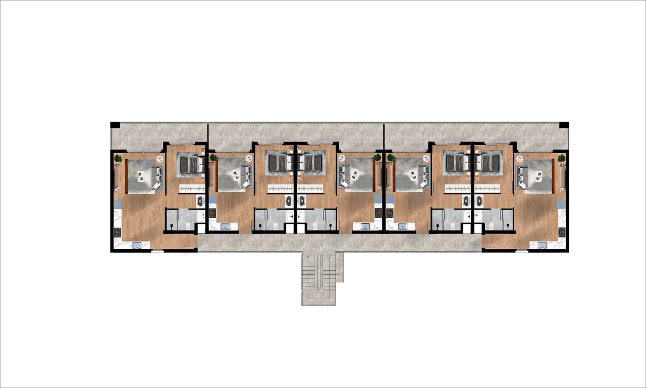 New light villa complex in Northern Cyprus, with sea and mountain views - Фото 13