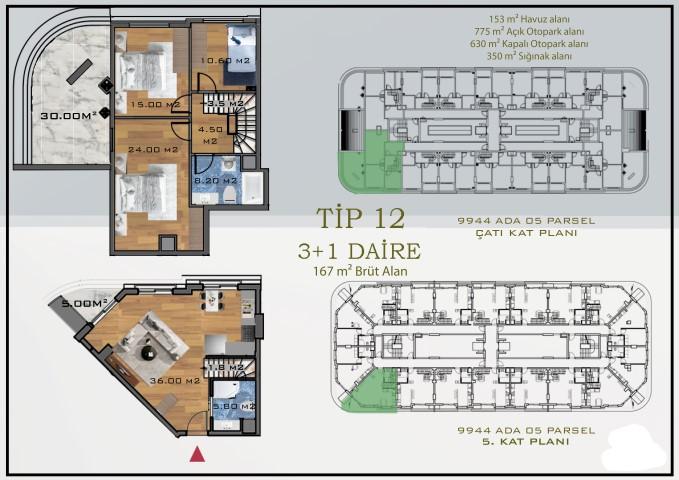 Project of a modern residential complex in the city of Antalya, Cognalta district - Фото 33