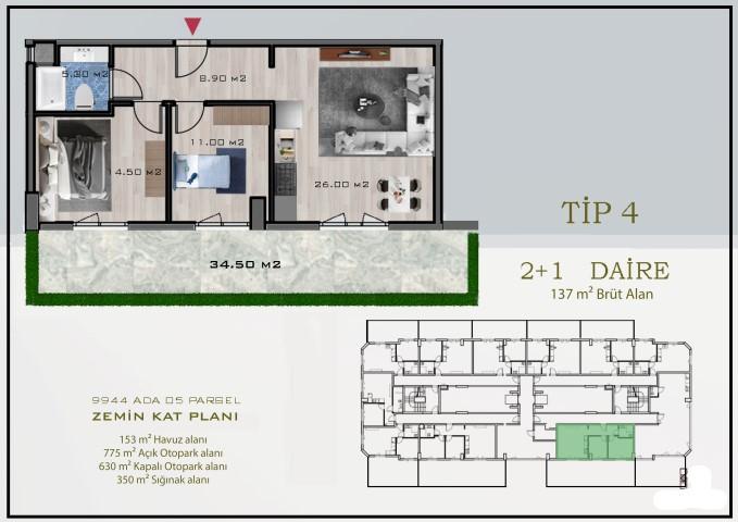 Project of a modern residential complex in the city of Antalya, Cognalta district - Фото 32