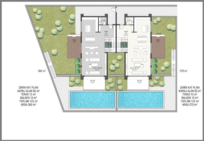 Design of modern premium villas in the Tepe area, apartments 4+1, 5+1, 6+1 - Фото 29