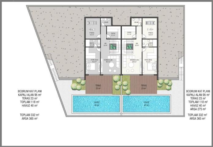 Design of modern premium villas in the Tepe area, apartments 4+1, 5+1, 6+1 - Фото 28