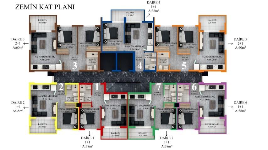 New residential complex in Gazipash, with 1+1, 2+1 apartments - Foto 29