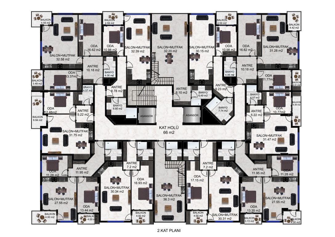 New project of modern residential complex in Gazipash district - Фото 70