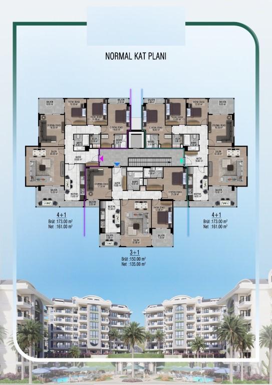 New attractive residential complex with 3+1 and 4+1 spacious layouts in the Gazipasha area - Фото 27