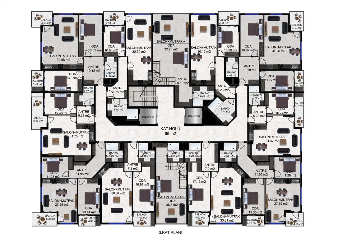 New project of modern residential complex in Gazipash district - Фото 71