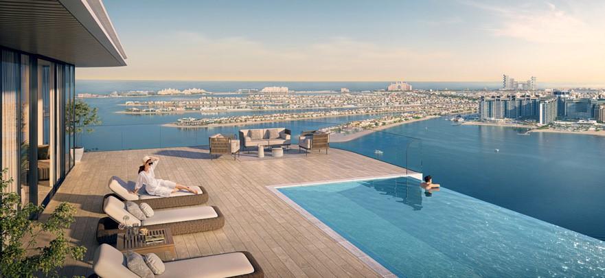 High-rise house under construction, with panoramic view of the azure waters of the Persian Gulf - Фото 11