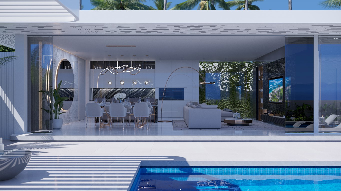 Modern California style villa complex with panoramic ceilings in Bali, Bukit - Фото 2