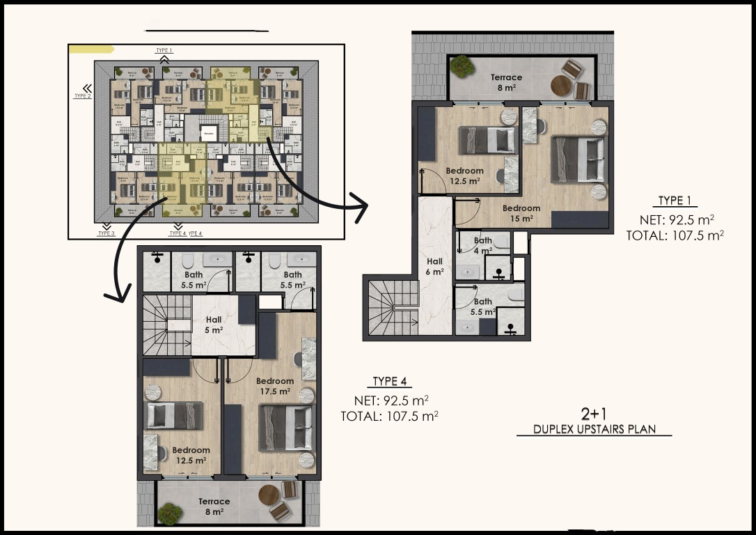 New residential complex with spacious apartments 50 m from the sea, Okudjalar district - Фото 19