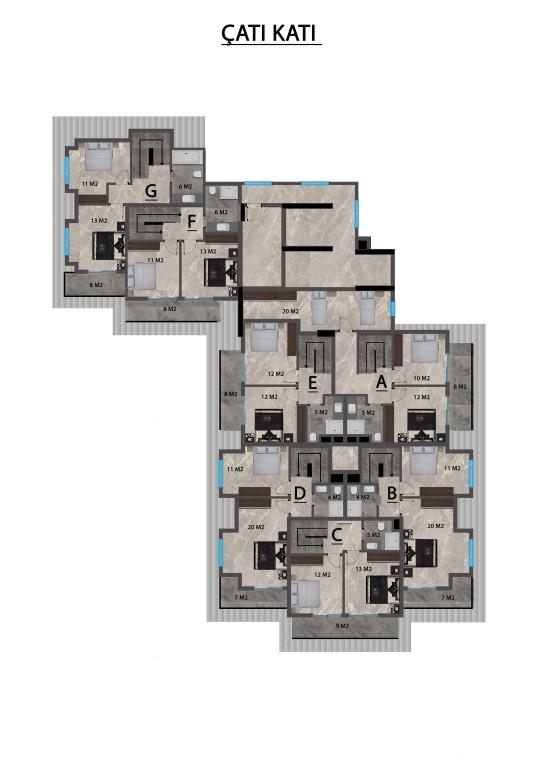 High-rise residential complex with 1+1 and 2+1 apartments in Mahmutlar district - Фото 34