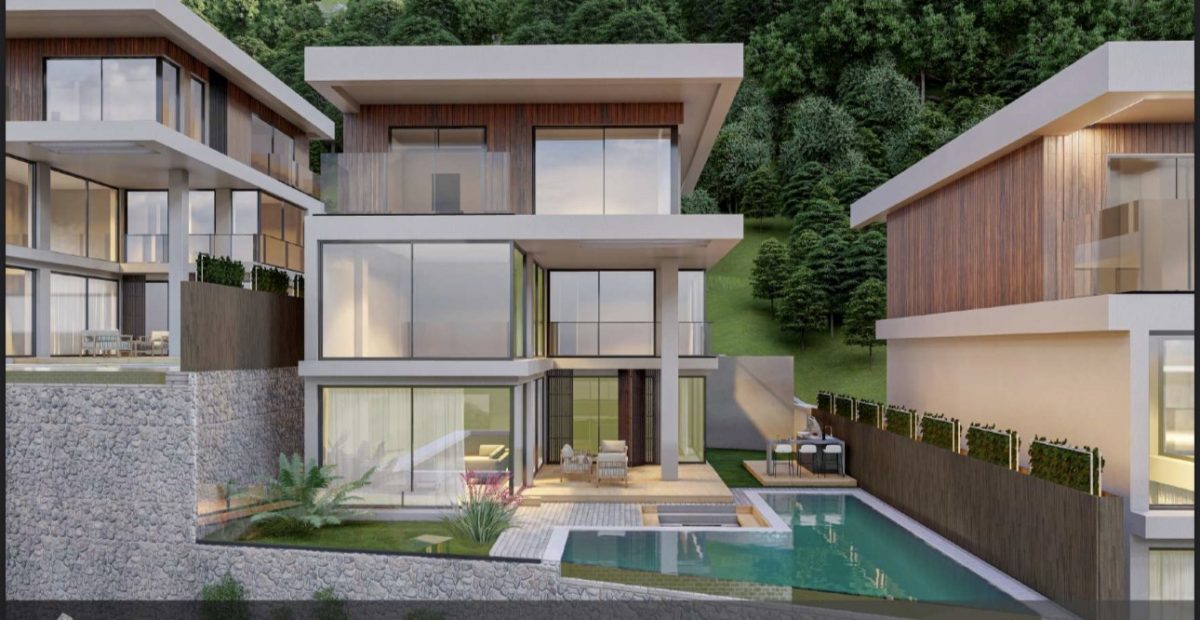 New design of villas with fortress and sea view, Tepe district - Foto 17