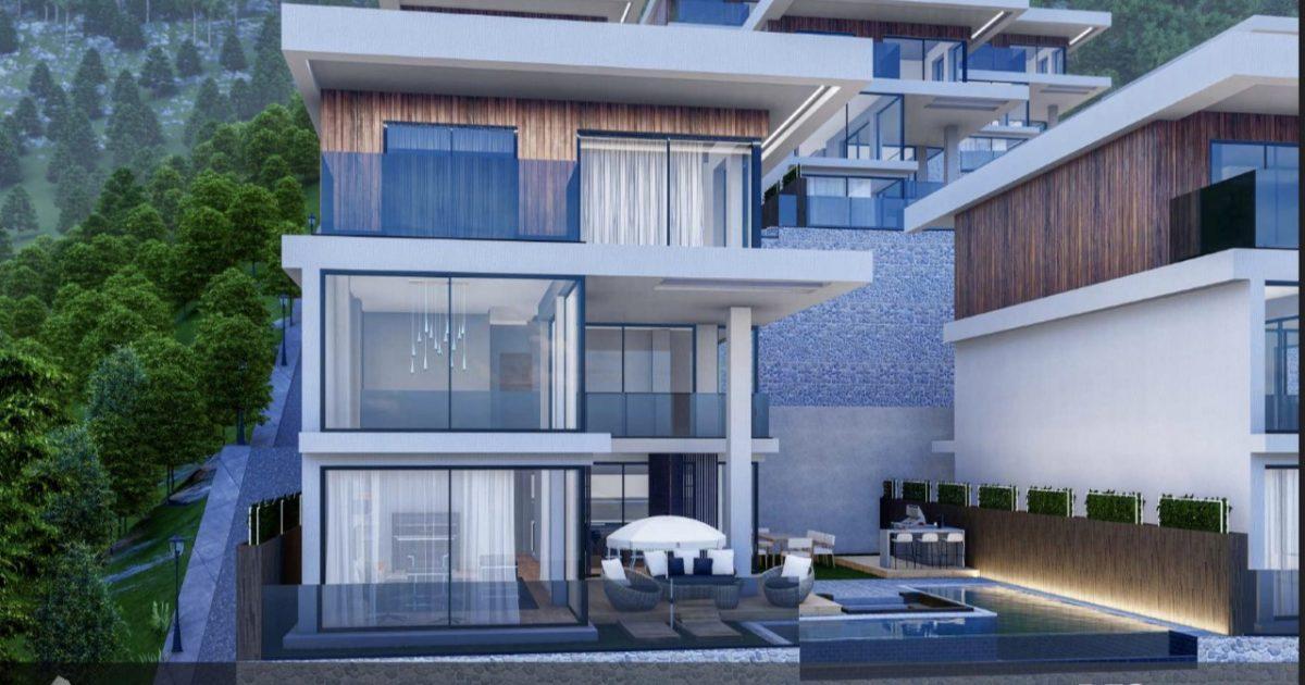 New design of villas with fortress and sea view, Tepe district - Фото 15