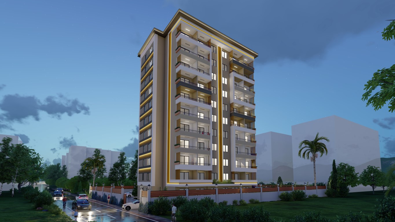 New project with one bedroom (1+1) apartments in Tomyuk district, Mersin - Фото 2