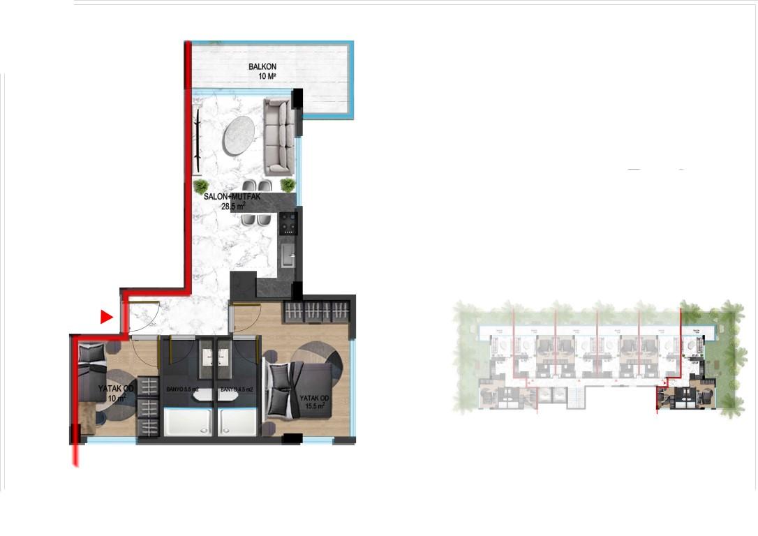 New project of modern residential complex with diverse infrastructure in Oba district - Фото 31