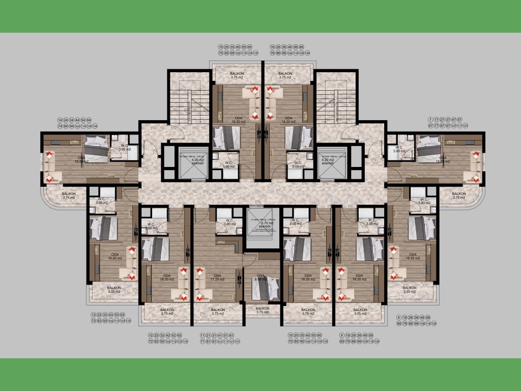 Investment residential complex 300 m from the sea in Mersin, Teja district - Фото 13