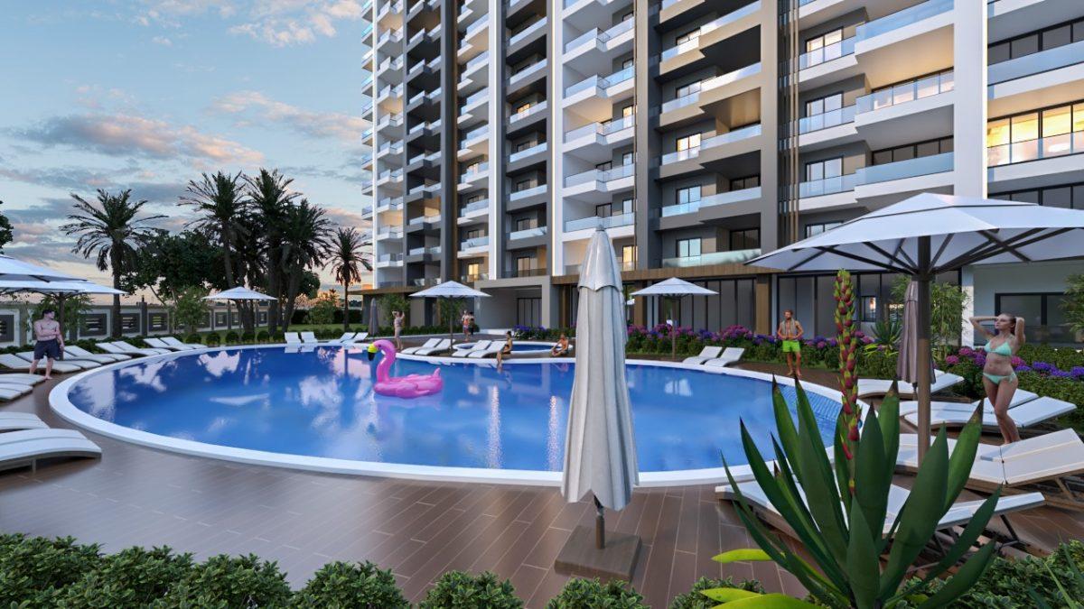 Cozy residential complex in Mersin, Chesmeley district, 100 m from the sea - Фото 12