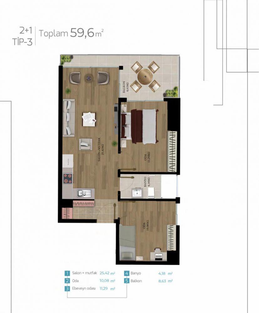 Modern housing project in Konak district, Izmir - Фото 10