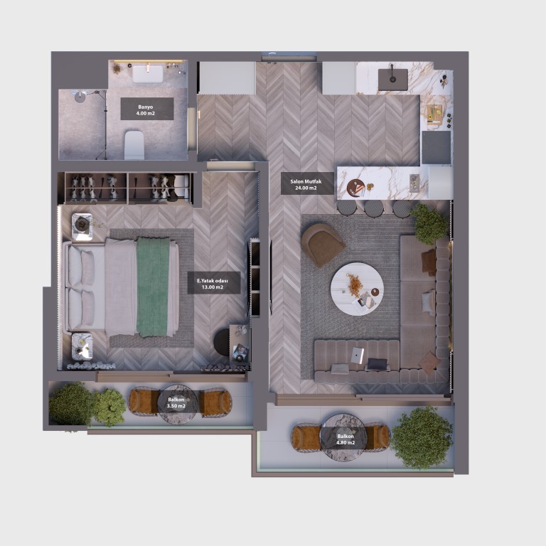 Premium project in the Teje area, with 1+1, 2+1, 3+1 apartments - Фото 23