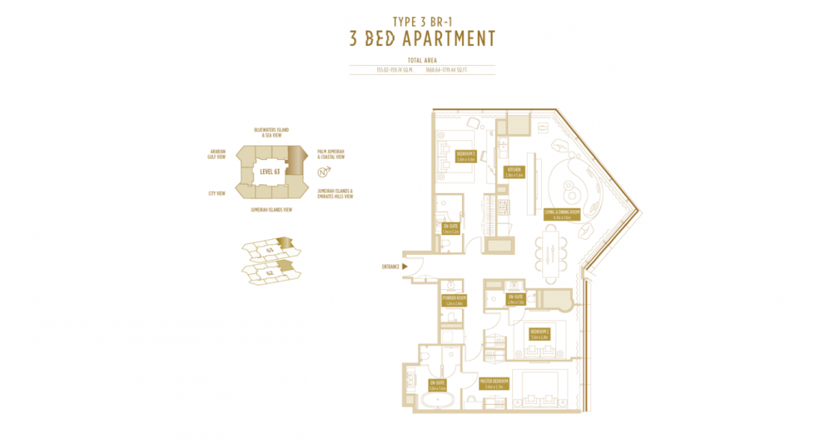 81-storey residential complex under construction with sea and city views in UAE, Dubai - Фото 30