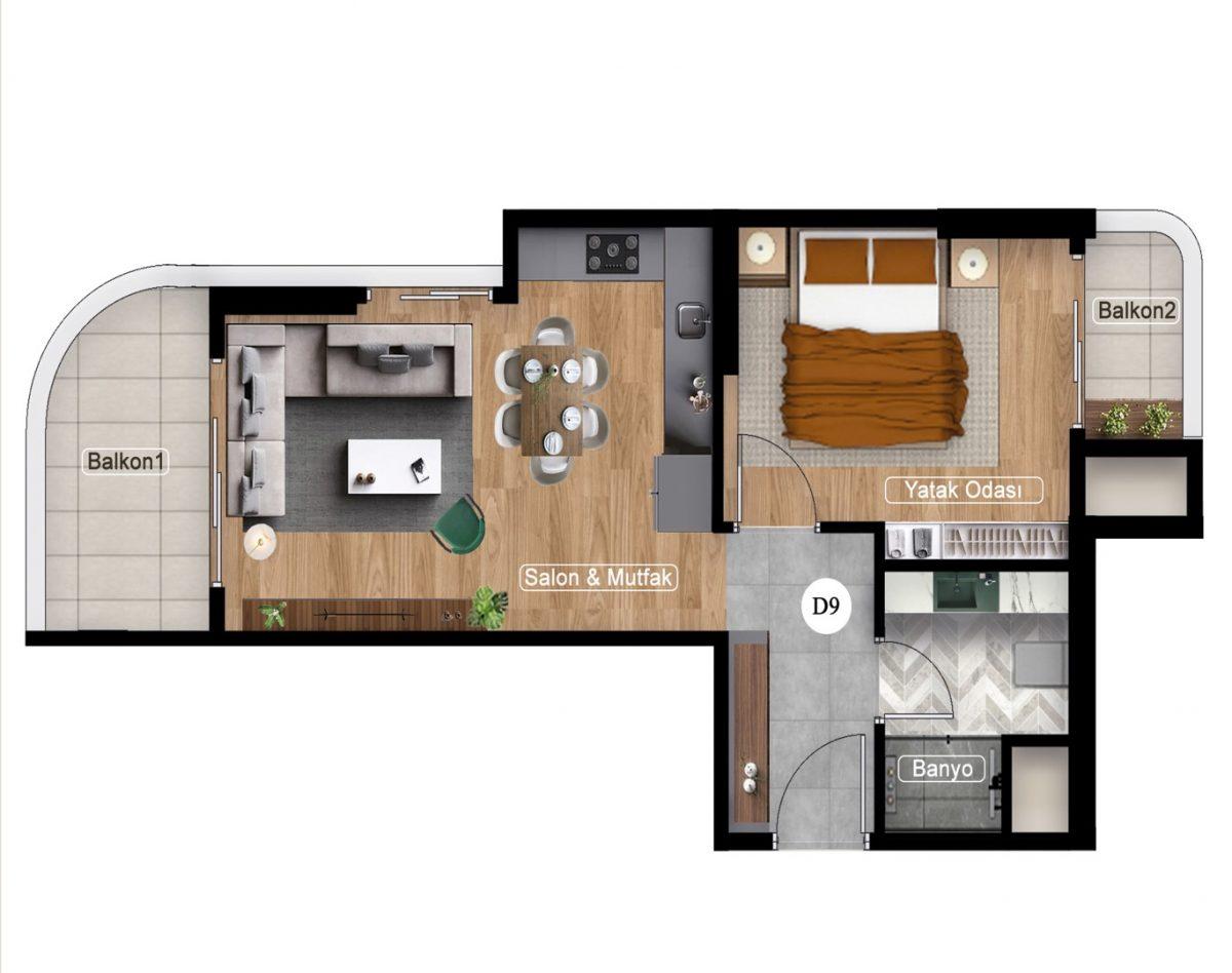 Investment project of a residential complex with a variety of infrastructure in the city of Mersin, Tomyuk district - Фото 36