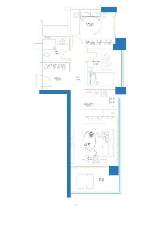 Cozy residential complex in Mersin, Chesmeley district, 100 m from the sea - Фото 32