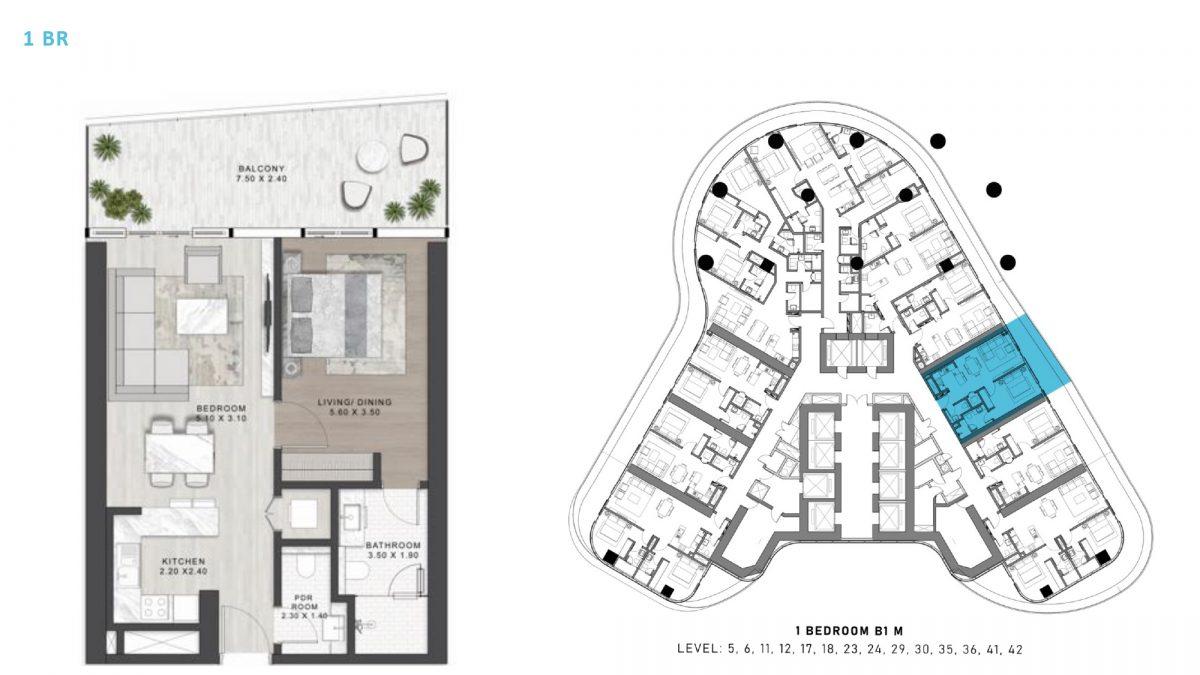 Damac Casa Tower luxury residential development with panoramic views of Palm Jumeirah and Dubai skyline - Фото 13