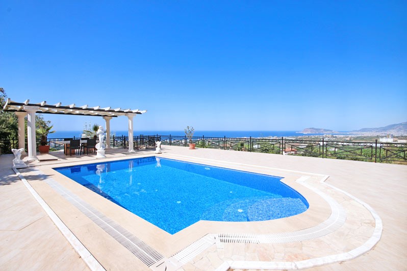 Spacious villa in Alanya with 7+3 apartments with sea and city views, Kestel - Фото 12