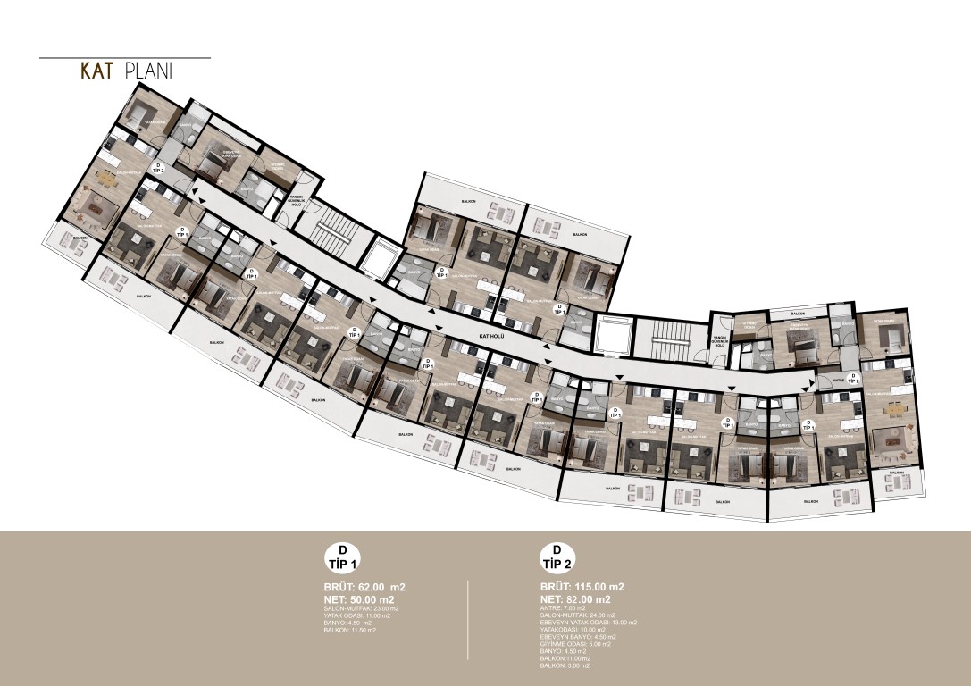 Investment residential complex 400 m from the sea in Mersin, Tomyuk district - Фото 12